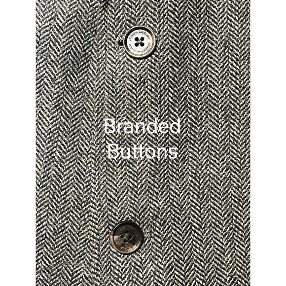 Joseph Abboud XL 44R Mens Gray Herringbone Flannel Blazer Sport Jacket - Picture 6 of 14